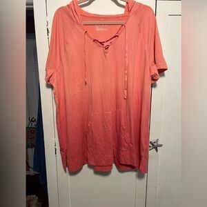 Orange hoodie tee 2x